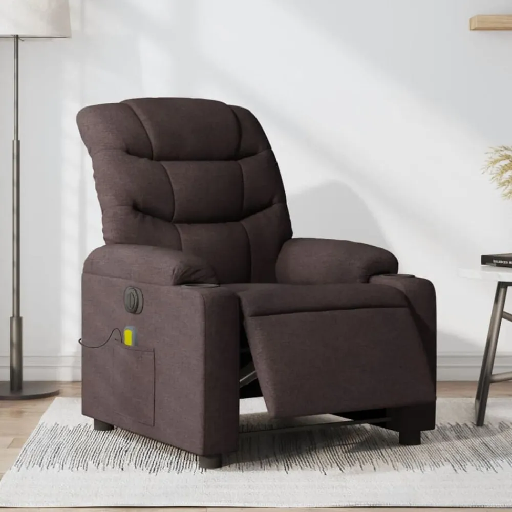 vidaXL Fauteuil de massage inclinable électrique Tissu