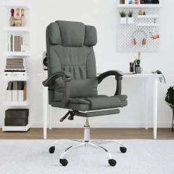 vidaXL Fauteuil de massage inclinable de bureau Tissu