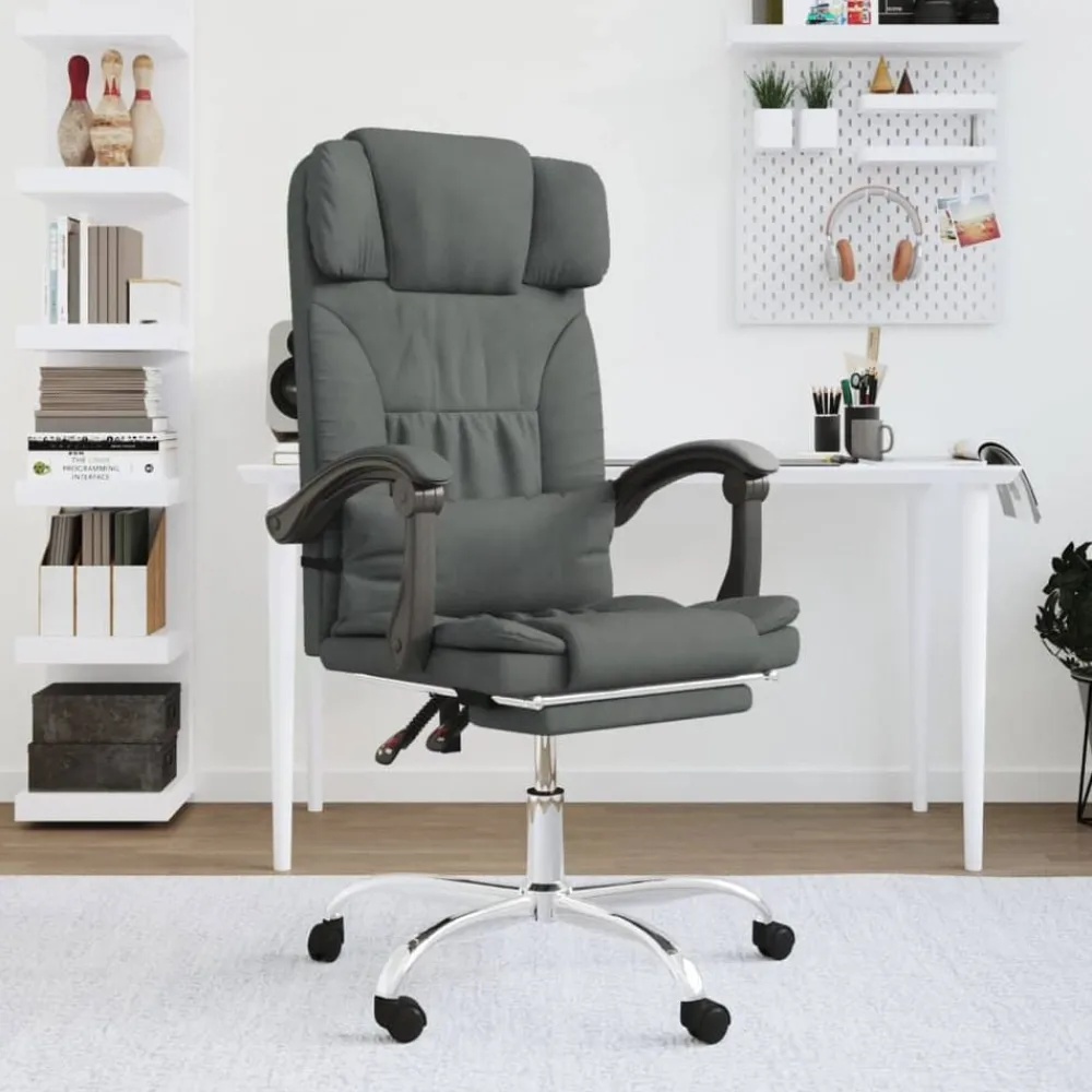 vidaXL Fauteuil de massage inclinable de bureau Tissu