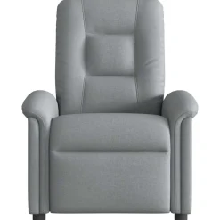 Fauteuils Et Chaises-vidaXL Fauteuil de massage inclinable Tissu Gris clair