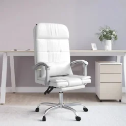 vidaXL Fauteuil de massage inclinable de bureau Similicuir