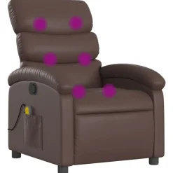 vidaXL Fauteuil de massage inclinable Similicuir