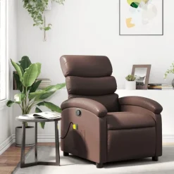 vidaXL Fauteuil de massage inclinable Similicuir