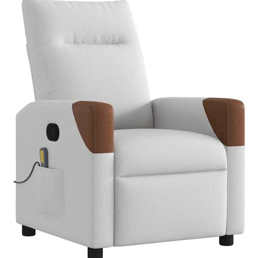Fauteuils Et Chaises-vidaXL Fauteuil de massage inclinable tissu Gris nuage