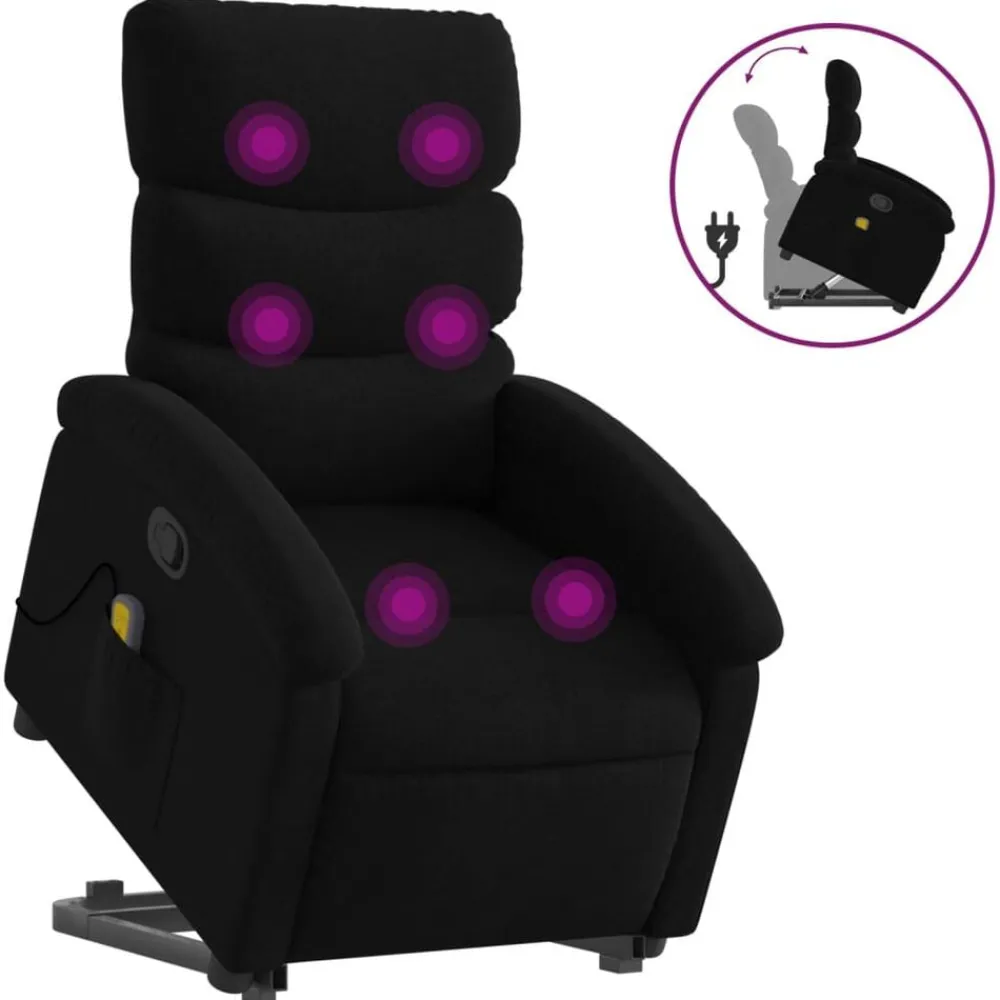 vidaXL Fauteuil de massage inclinable Tissu