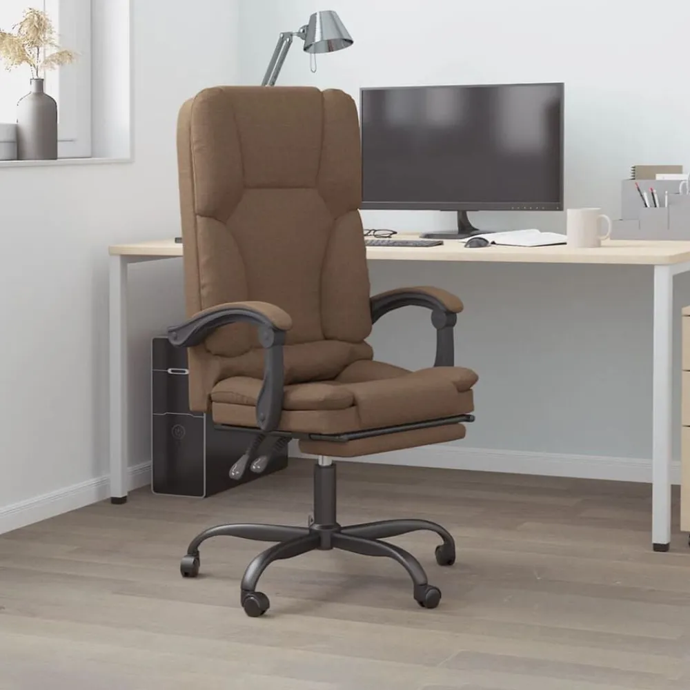 vidaXL Fauteuil de massage inclinable de bureau Tissu