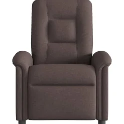 Fauteuils Et Chaises-vidaXL Fauteuil de massage inclinable Tissu Marron foncé