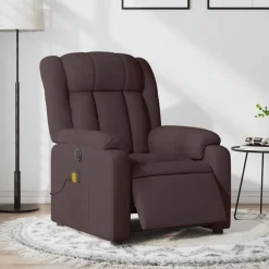 vidaXL Fauteuil de massage inclinable électrique Tissu