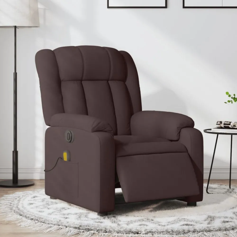 vidaXL Fauteuil de massage inclinable électrique Tissu