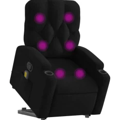 Fauteuils Et Chaises-vidaXL Fauteuil de massage inclinable Tissu Noir