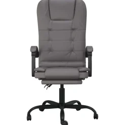 Meubles De Bureau-vidaXL Fauteuil de massage inclinable de bureau Similicuir Gris