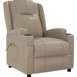 Fauteuils Et Chaises-vidaXL Fauteuil de massage Similicuir Cappuccino
