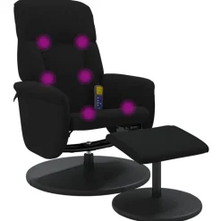 vidaXL Fauteuil de massage inclinable avec repose-pied velours