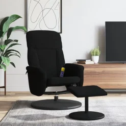 vidaXL Fauteuil de massage inclinable avec repose-pied velours