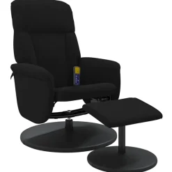 vidaXL Fauteuil de massage inclinable avec repose-pied velours