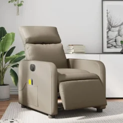 Fauteuils Et Chaises-vidaXL Fauteuil de massage inclinable électrique similicuir Cappuccino