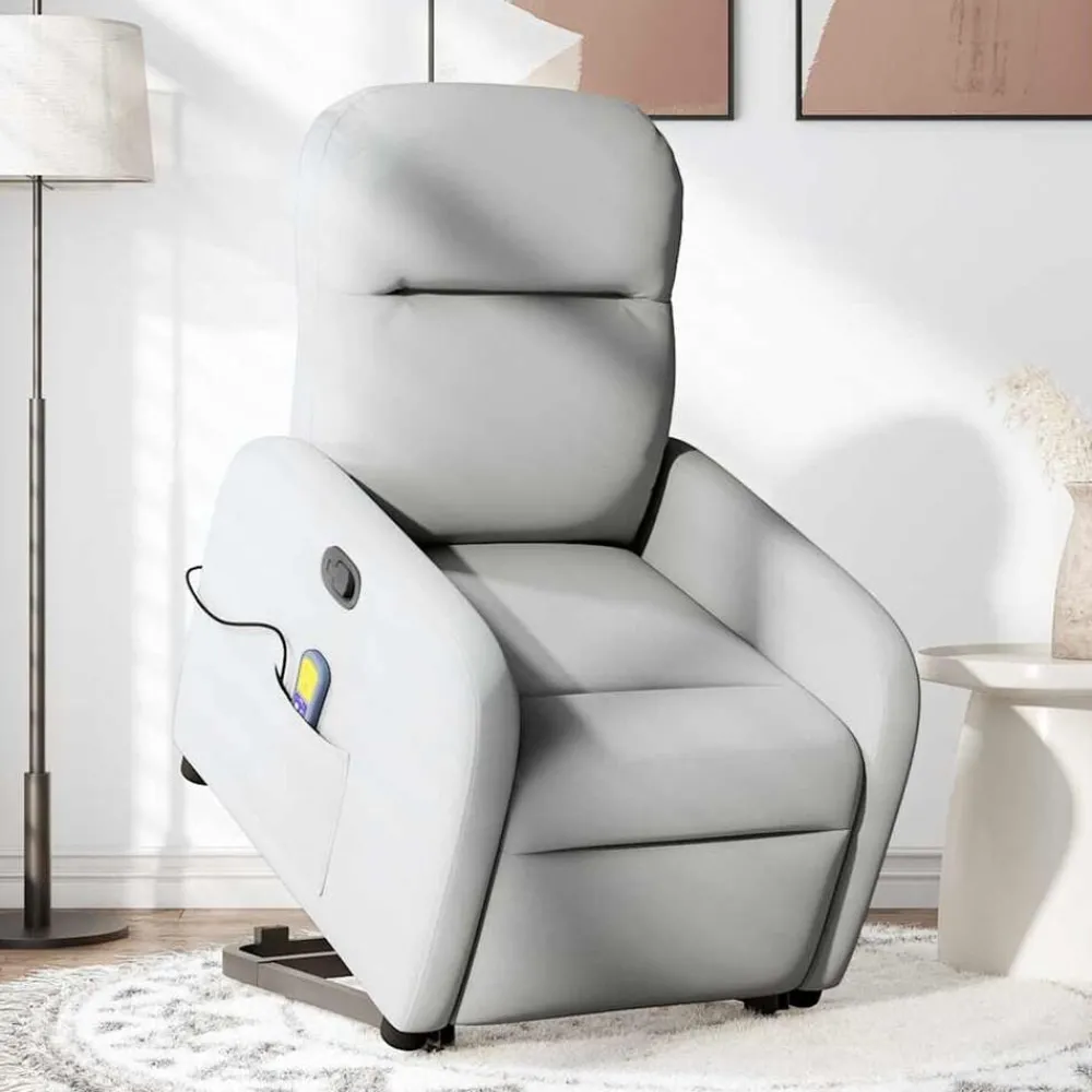 Fauteuils Et Chaises-vidaXL Fauteuil de massage inclinable tissu Gris nuage