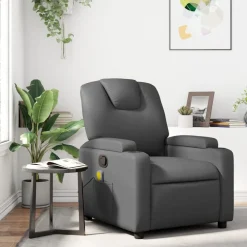 Fauteuils Et Chaises-vidaXL Fauteuil de massage inclinable similicuir Gris