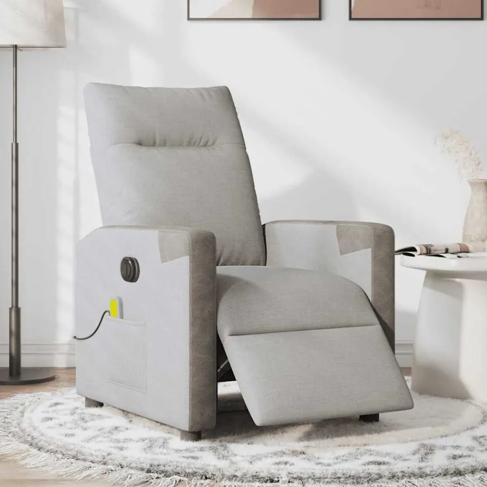 vidaXL Fauteuil de massage inclinable électrique tissu