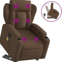 vidaXL Fauteuil de massage inclinable Tissu