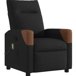 Fauteuils Et Chaises-vidaXL Fauteuil de massage inclinable Tissu Noir