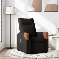 Fauteuils Et Chaises-vidaXL Fauteuil de massage inclinable Tissu Noir