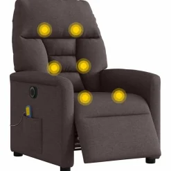 vidaXL Fauteuil de massage inclinable électrique Tissu