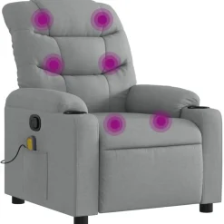 vidaXL Fauteuil de massage inclinable Tissu