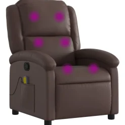 vidaXL Fauteuil de massage inclinable Similicuir