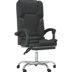 Meubles De Bureau-vidaXL Fauteuil de massage inclinable de bureau Similicuir Noir