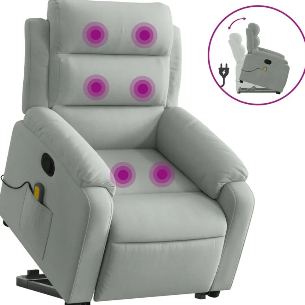 vidaXL Fauteuil de massage inclinable Velours