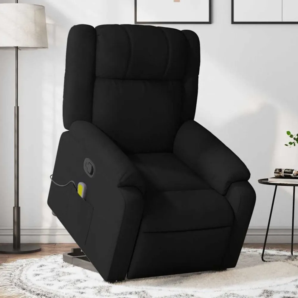 Fauteuils Et Chaises-vidaXL Fauteuil de massage inclinable Tissu Noir