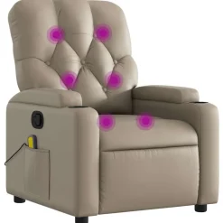 vidaXL Fauteuil de massage inclinable Similicuir