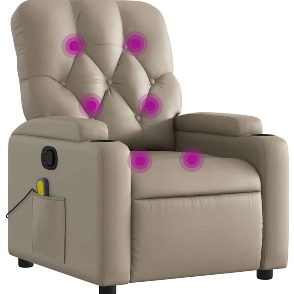 vidaXL Fauteuil de massage inclinable Similicuir