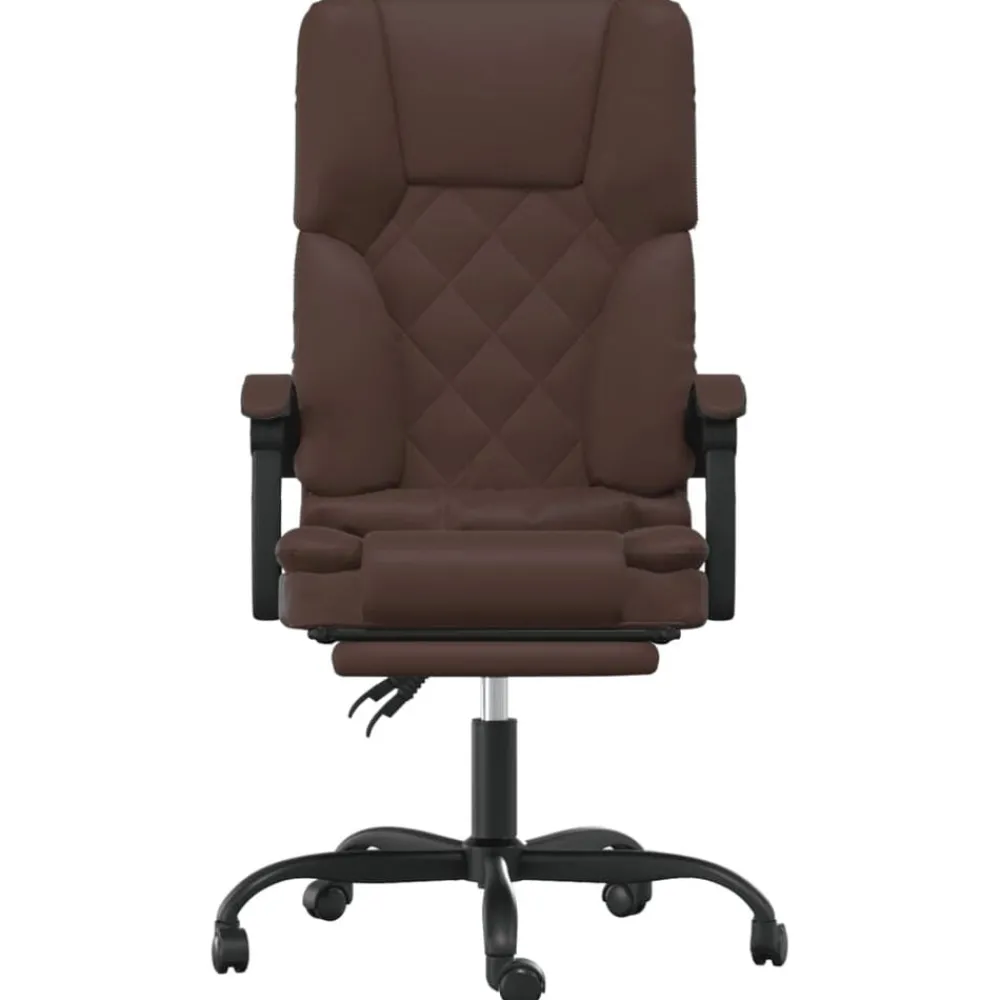 Meubles De Bureau-vidaXL Fauteuil de massage inclinable de bureau Similicuir Marron