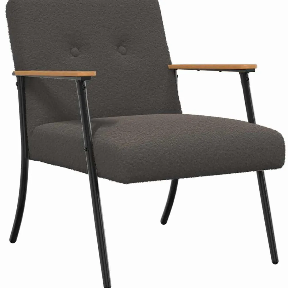 vidaXL fauteuil Tissu ressemblant à de la laine bouclée