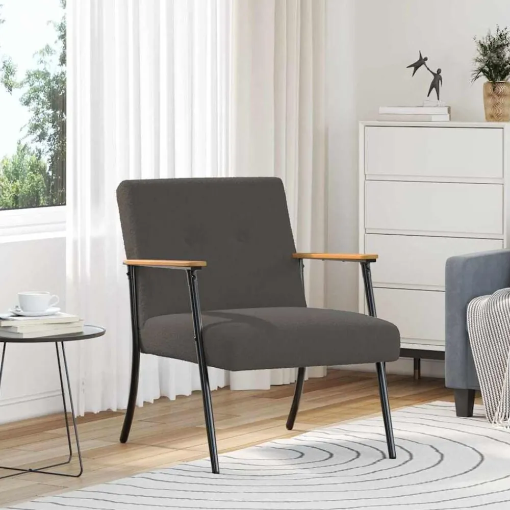 vidaXL fauteuil Tissu ressemblant à de la laine bouclée