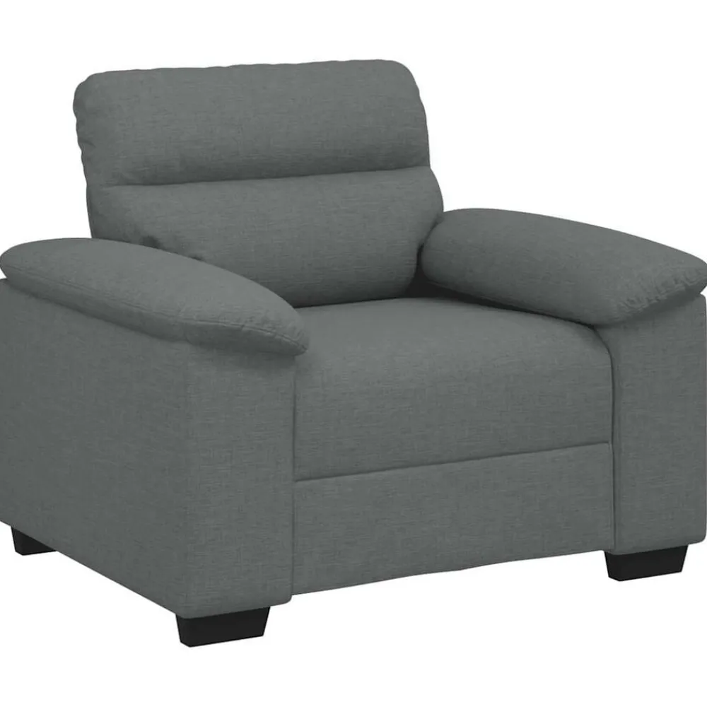 Canapés-vidaXL Fauteuil 100x81x84 cm tissu Gris foncé