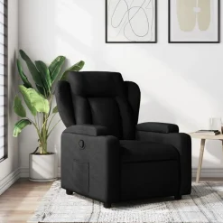 Fauteuils Et Chaises-vidaXL Fauteuil inclinable en tissu Noir