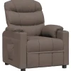 Fauteuils Et Chaises-vidaXL Fauteuil inclinable Taupe Tissu