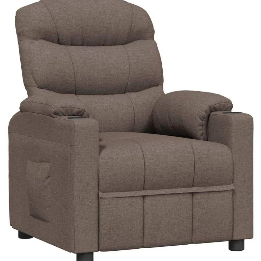 Fauteuils Et Chaises-vidaXL Fauteuil inclinable Taupe Tissu