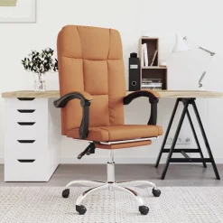 Meubles De Bureau-vidaXL Fauteuil inclinable de bureau Similicuir Marron
