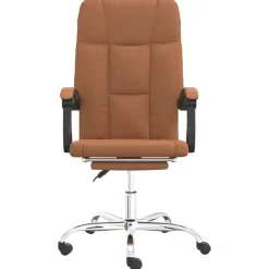 Meubles De Bureau-vidaXL Fauteuil inclinable de bureau Similicuir Marron
