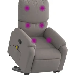 vidaXL Fauteuil inclinable de massage Tissu