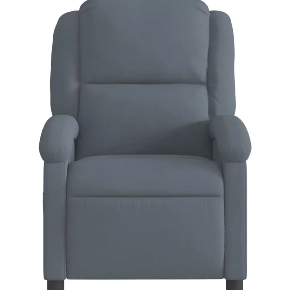 Fauteuils Et Chaises-vidaXL Fauteuil inclinable Velours Gris foncé