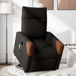 Fauteuils Et Chaises-vidaXL Fauteuil inclinable de massage électrique Tissu Noir
