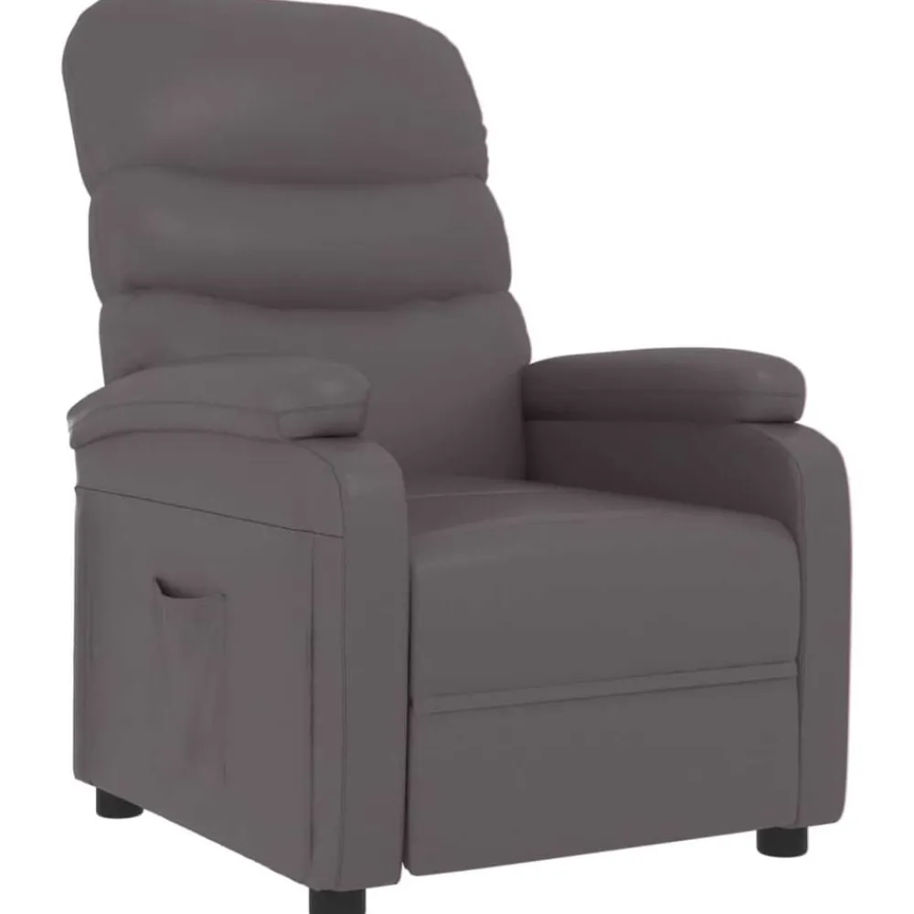 Fauteuils Et Chaises-vidaXL Fauteuil inclinable Similicuir Gris