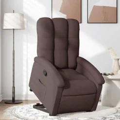 Fauteuils Et Chaises-vidaXL Fauteuil inclinable tissu Marron foncé