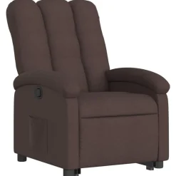 Fauteuils Et Chaises-vidaXL Fauteuil inclinable tissu Marron foncé