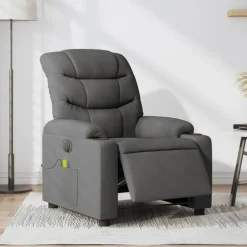 vidaXL Fauteuil inclinable de massage électrique tissu
